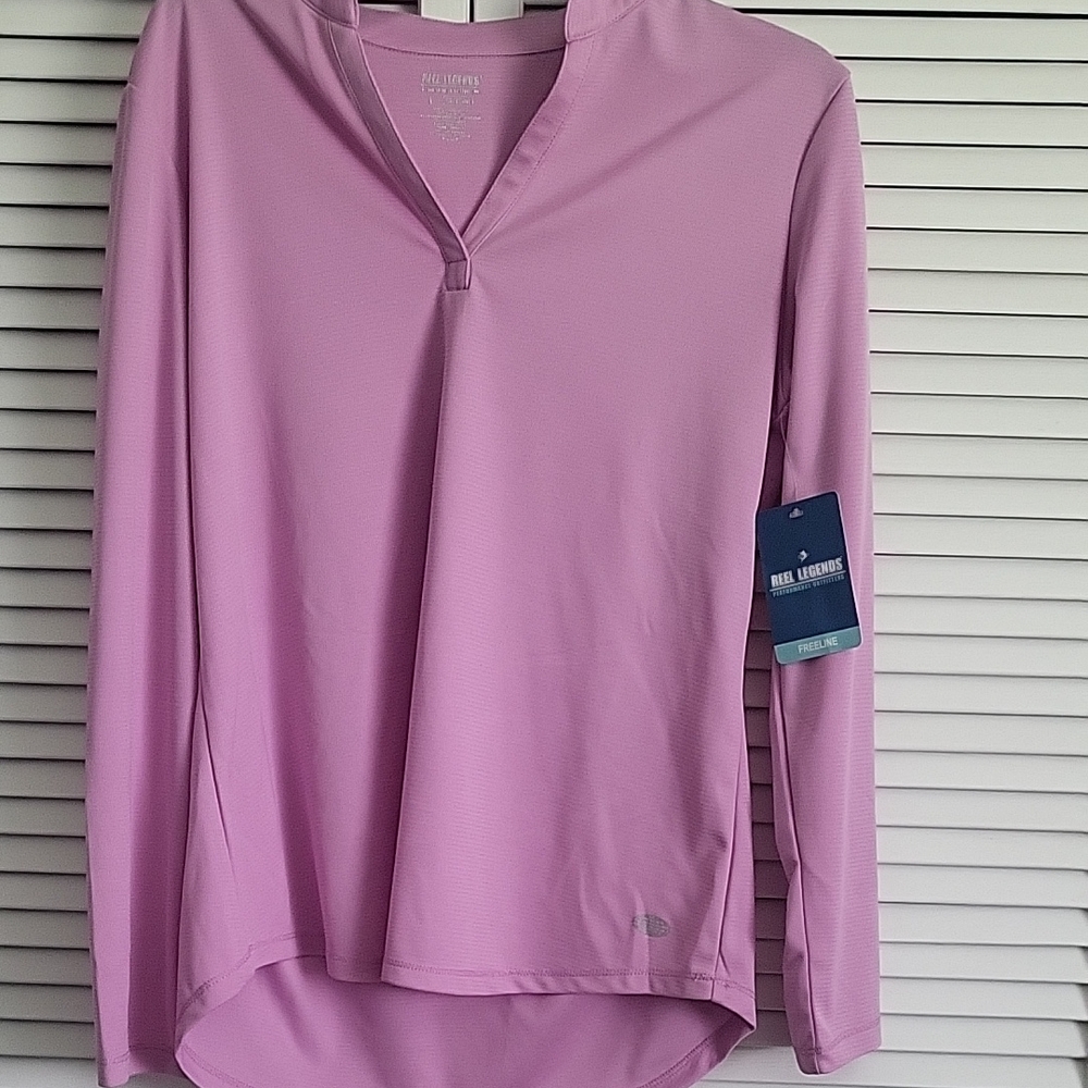 Reel Legends Women's Light Purple Long Sleeve Blouse